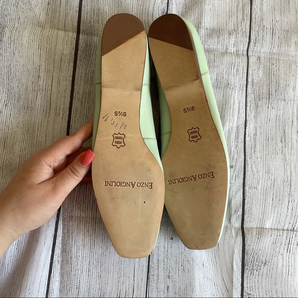 Enzo Angiolini pastel green bow tie mules - Picture 5 of 10